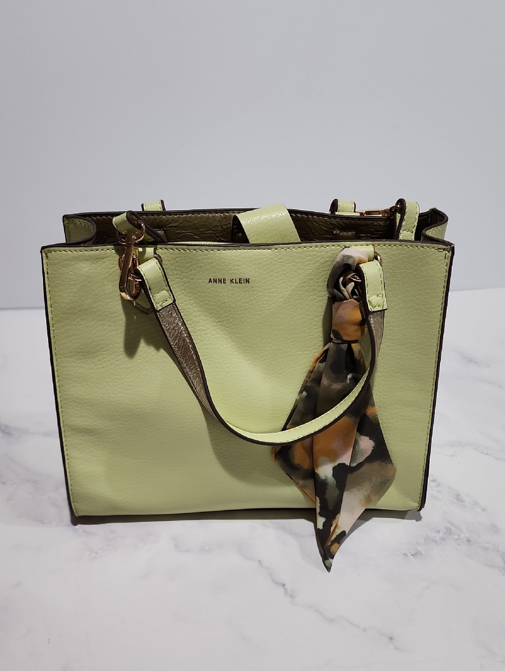 Anne Klein Green Tote Bag & Wallet